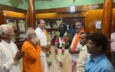 காமராஜர் 122வது பிறந்த நாள் | விருதுநகரில் கருமவீரர் காமராஜர நினைவிடத்தில் அர்ஜுன் சம்பத் மாலை அணிவித்து மரியாதை செலுத்தினார்