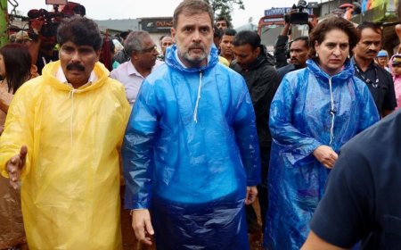 வயநாட்டில் ராகுல் காந்தி | Rahul Gandhi Visits Wayanad | Kerala Rains | Landslide | Pinarayi Vijayan | Priyanka Gandhi