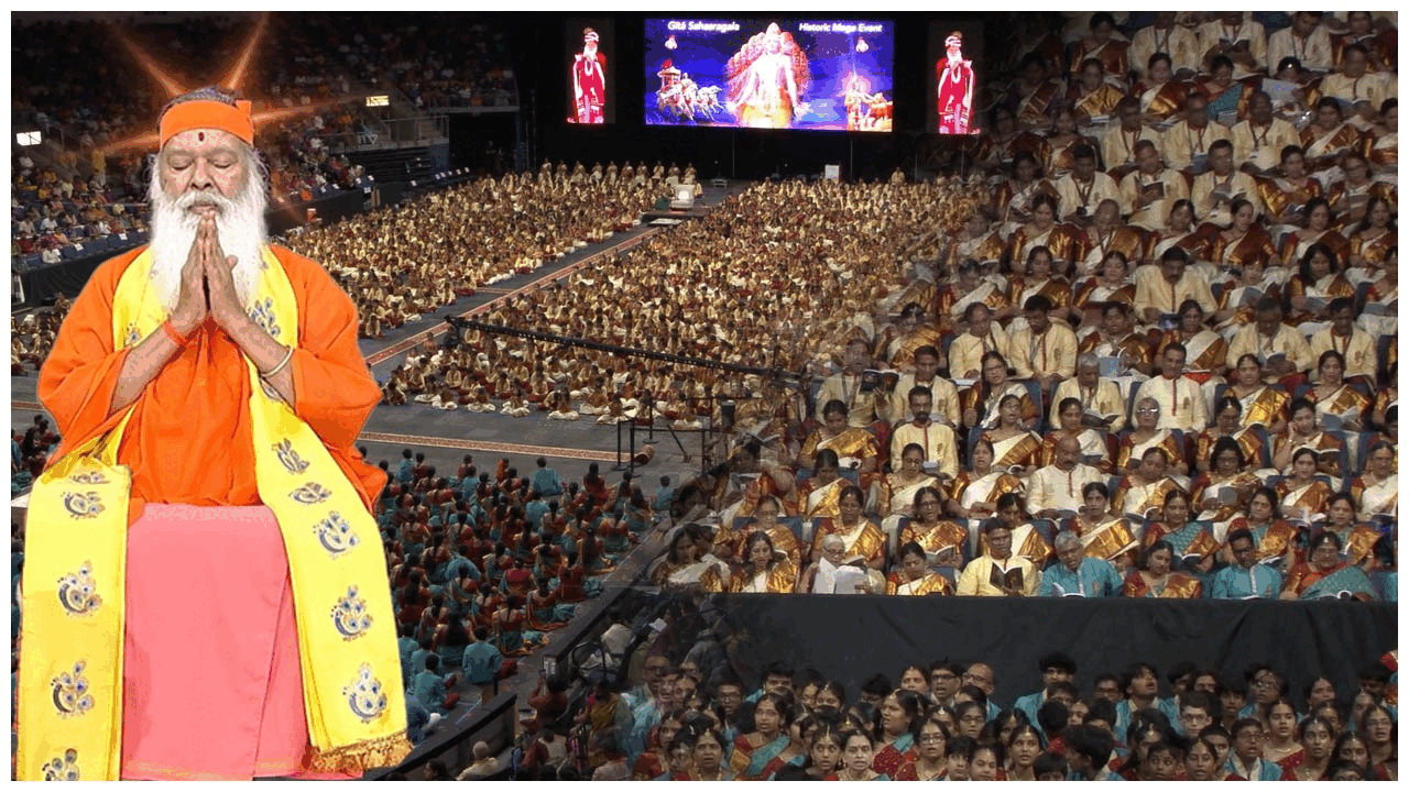 அமெரிக்காவில் 10 ஆயிரம் பக்தர்களுடன் முழுமையான பகவத் கீதை பாராயணம் … | Sri Ganapathy Sachchidananda Swamiji