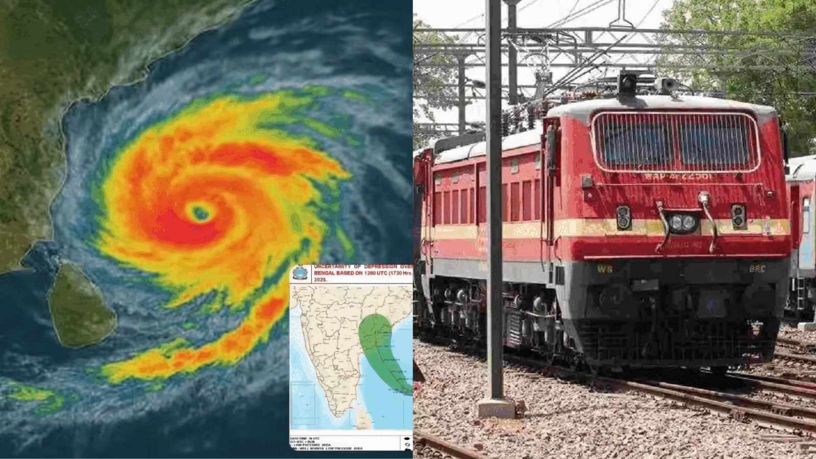 மோன்தா புயலின் எதிரொலி – விமானங்கள், ரயில்கள் ரத்து!